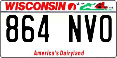 WI license plate 864NVO