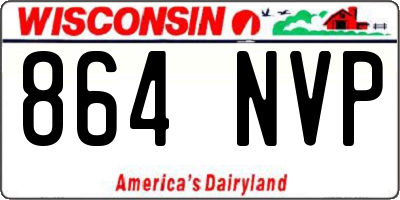 WI license plate 864NVP