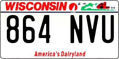 WI license plate 864NVU