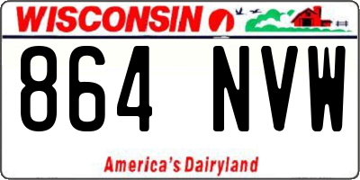 WI license plate 864NVW