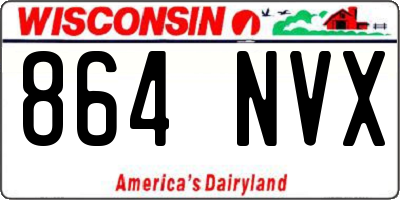 WI license plate 864NVX