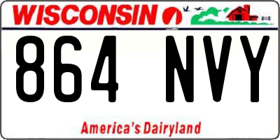 WI license plate 864NVY