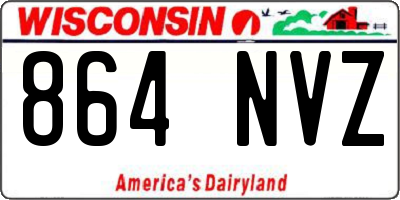 WI license plate 864NVZ