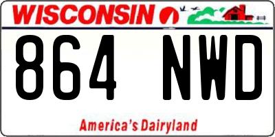WI license plate 864NWD