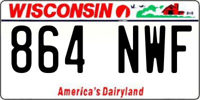 WI license plate 864NWF