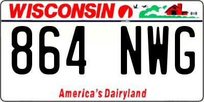 WI license plate 864NWG