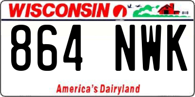 WI license plate 864NWK