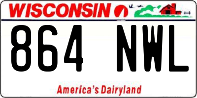 WI license plate 864NWL