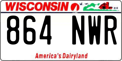 WI license plate 864NWR