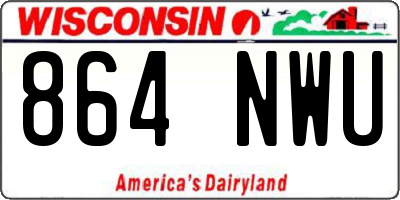 WI license plate 864NWU