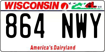 WI license plate 864NWY