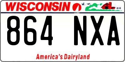 WI license plate 864NXA