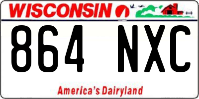 WI license plate 864NXC