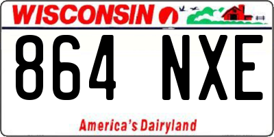 WI license plate 864NXE