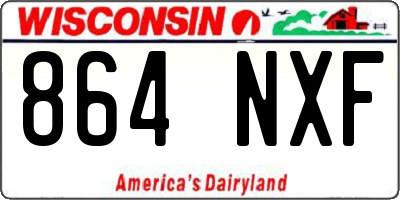 WI license plate 864NXF