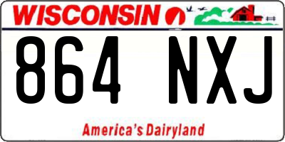 WI license plate 864NXJ