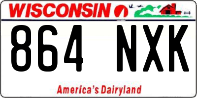 WI license plate 864NXK