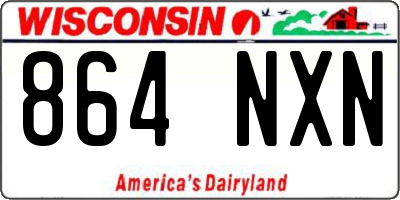 WI license plate 864NXN