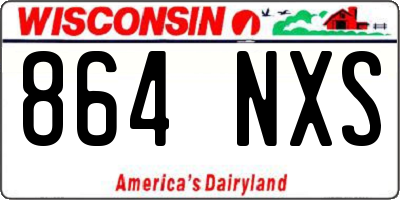 WI license plate 864NXS