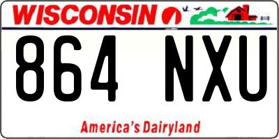 WI license plate 864NXU
