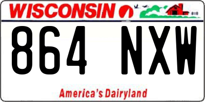 WI license plate 864NXW