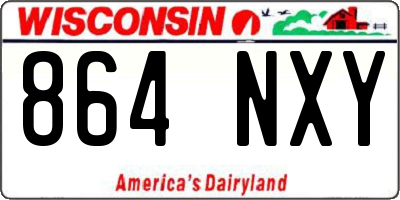 WI license plate 864NXY