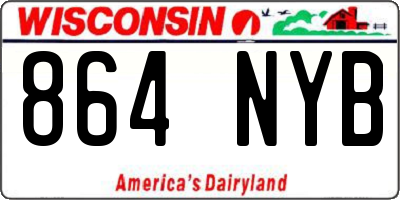 WI license plate 864NYB