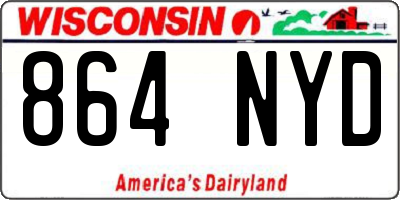 WI license plate 864NYD