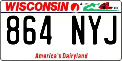 WI license plate 864NYJ