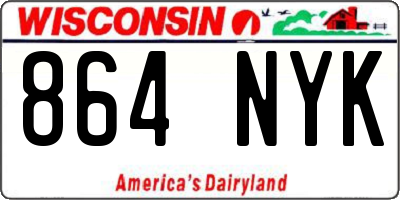WI license plate 864NYK