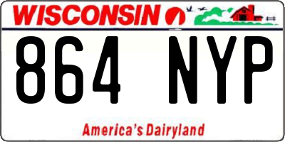 WI license plate 864NYP