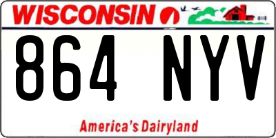 WI license plate 864NYV
