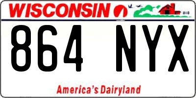WI license plate 864NYX