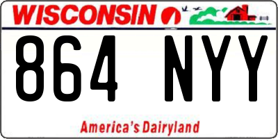 WI license plate 864NYY