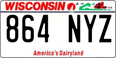 WI license plate 864NYZ