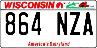 WI license plate 864NZA