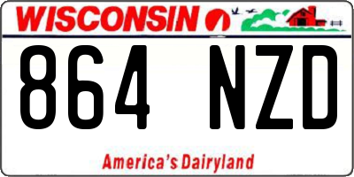 WI license plate 864NZD