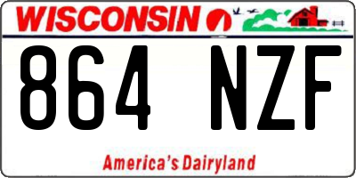 WI license plate 864NZF