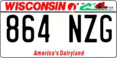 WI license plate 864NZG