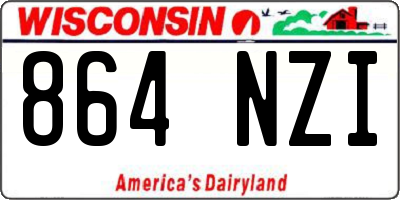 WI license plate 864NZI