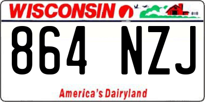 WI license plate 864NZJ