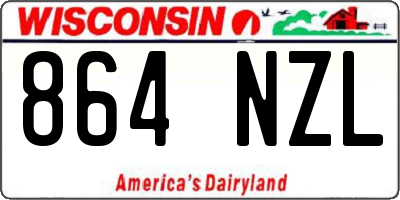 WI license plate 864NZL