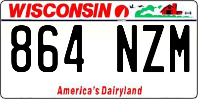 WI license plate 864NZM