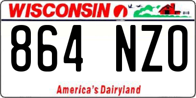 WI license plate 864NZO