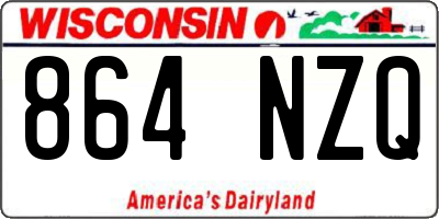 WI license plate 864NZQ