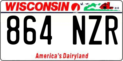 WI license plate 864NZR