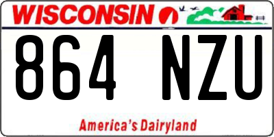 WI license plate 864NZU