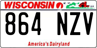 WI license plate 864NZV