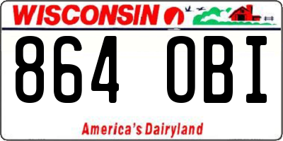 WI license plate 864OBI