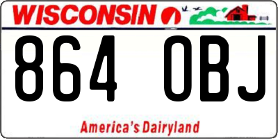 WI license plate 864OBJ